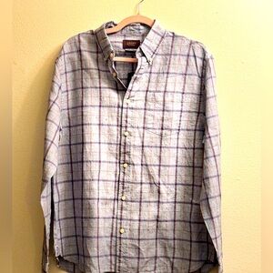 Jachs New York NWT men’s light blue plaid dress shirt, size medium